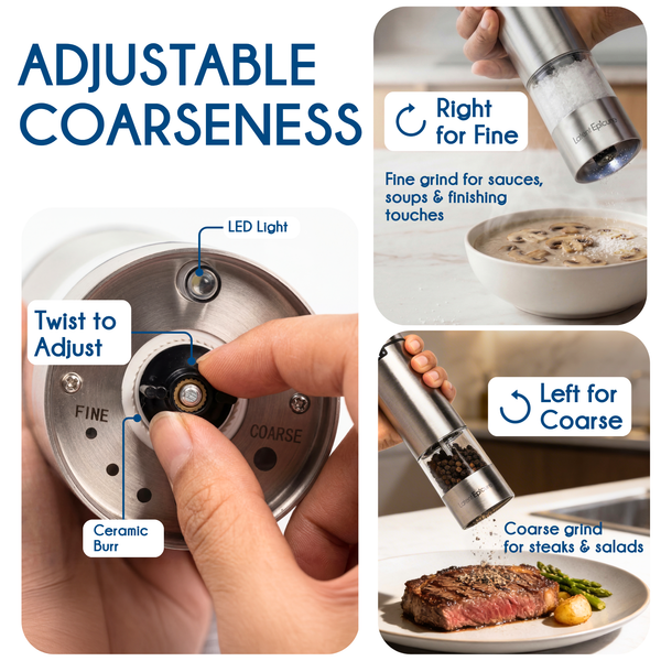 USB-C Rechargeable Salt or Pepper Grinder