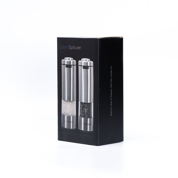USB-C Battery Operated Salt and Pepper Mill Set