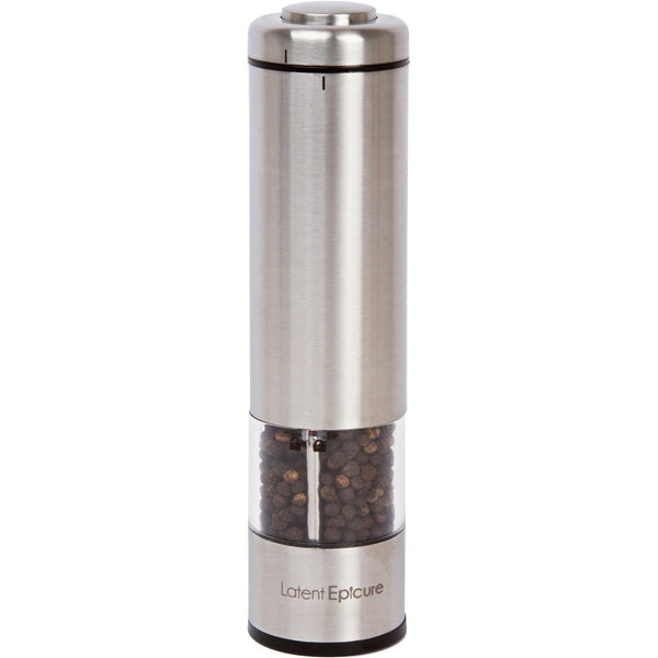  Latent Epicure Battery Operated Salt and Pepper Grinder Set -  Complimentary Mill Rest, Bright Light